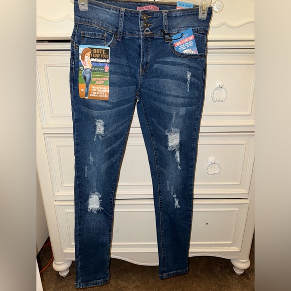 Women’s distressed skinny jeans - Picture 1 of 2